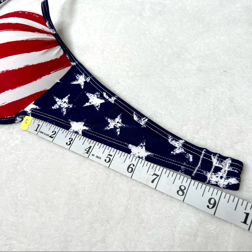 ❌SOLD❌ Xhilaration Stars & Stripes Underwire Bikini Top, Red White Blue, L - Picture 11 of 17